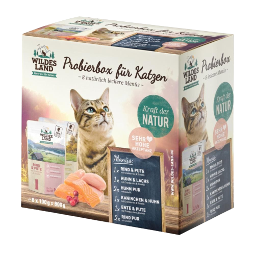 Wildes Land - Fel Adult Pouch Probierbox 8x100g