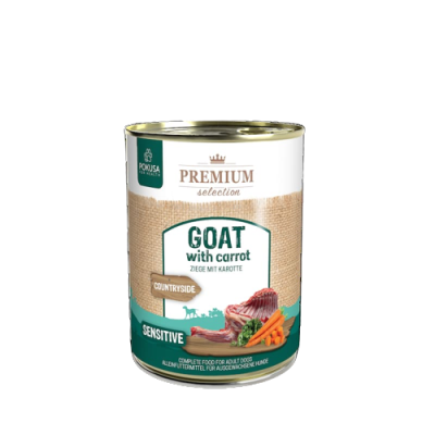 Pokusa - Premium Selection - Ziege mit Karotte 800g, Monoprotein Hundefutter, Nassfutter Gans, Nassfutter für Hunde, Pokusa_for_health