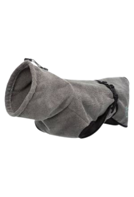 Trixie Frottee Bademantel für Hunde in grau, Hundebademantel, Hundekleidung, Hundebedarf