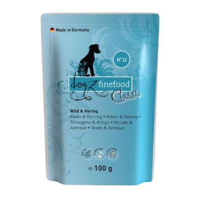dogz finefood - CLASSIC N° 12 - Wild & Hering 100g