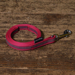 Dogsmart – Gummierte Leine 15mm Breite – MIT Schlaufe Rosa