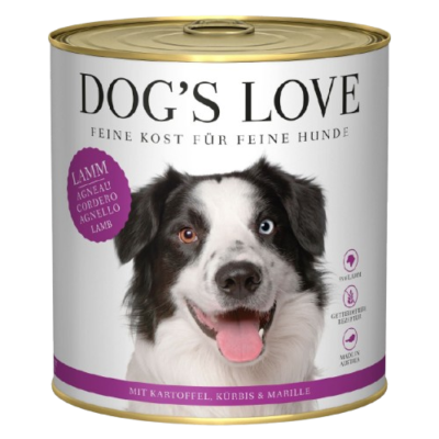 DOG'S LOVE - Lamm Kartoffeln, Kürbis und Aprikose 6x800g