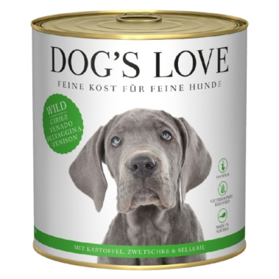 DOG'S LOVE - Adult Wild mit Kartoffel & Sellerie 6x800g