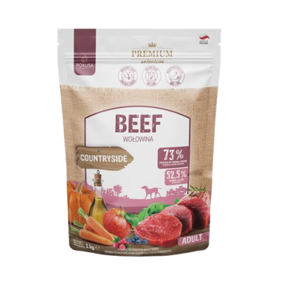 Pokusa - Rind Adult Trockenfutter für Hunde 1kg