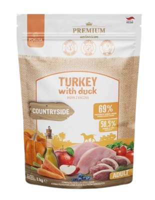 Pokusa - Truthahn mit Ente - getreidefreies Trockenfutter 1kg