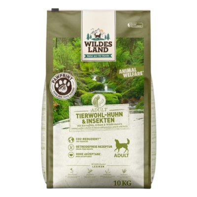 Wildes Land Paw Print - Adult Tierwohl-Huhn + Insekten 10kg