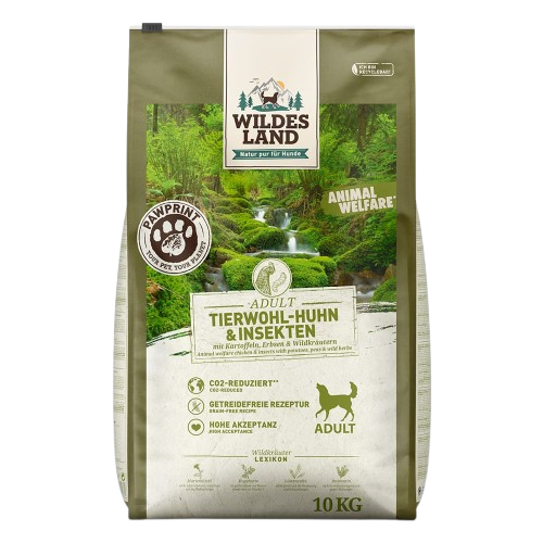 Wildes Land Paw Print - Adult Tierwohl-Huhn + Insekten 10kg