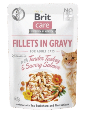 Brit Care - Adult in Gravy Truthahn+Lachs 24x 85g